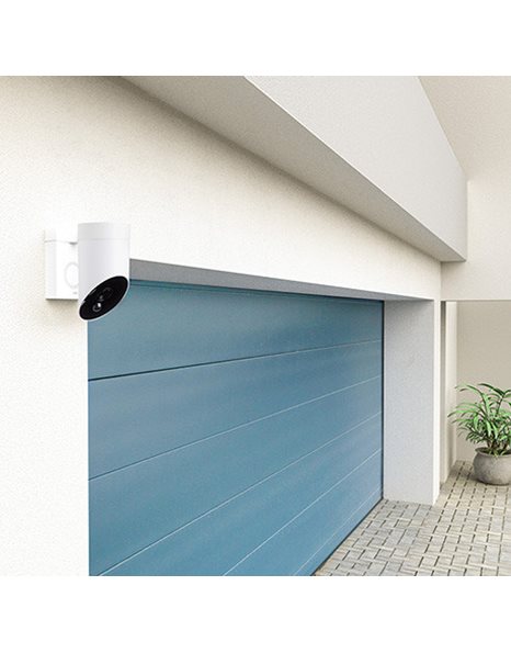 Κάμερα CCTV WiFi επίτοιχη Full HD Λευκό IP54 2τεμ. & Σειρήνα 110dB