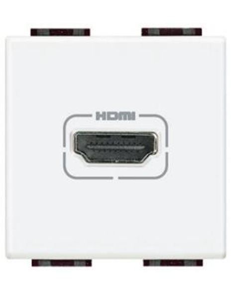 Μηχανισμός, πλακίδιο πρίζας HDMI εξόδ. Λευκό
