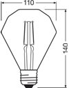 Λάμπα LED Διαμάντι 4,5W 420lm E27 230V 360° 2500K Θερμό Λευκό Filament