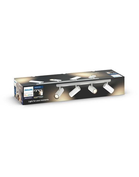 HUE ΚΙΤ Φωτιστικό οροφής spot LED 4X5,5W 2200-6500K GU10 230V IP20 Λευκό