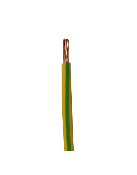 Καλώδιο μονοπολικό NYA H07V-R PVC 10mm² Πρασινοκίτρινο