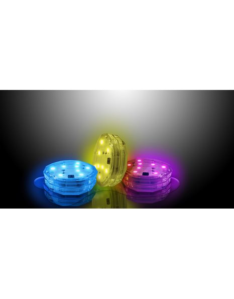 Φωτιστικό LED 1X2W RGB Μπαταρίας 4,5VDC (3xAA) IP68 Λευκό