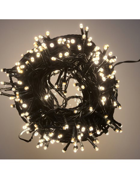 Χριστουγεννιάτικα φωτάκια εσωτερικού & εξωτερικού χώρου 100 LED 31V επεκτεινόμενα 5m Θερμό λευκό