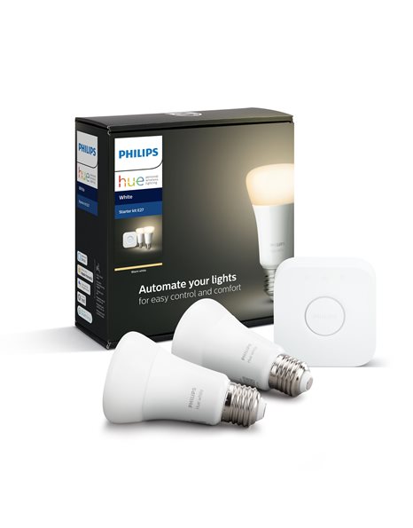 HUE Λάμπα LED 9,5W 800lm E27 230V 2700Κ Θερμό Λευκό Dimmable KIT 2τεμ. Bluetooth