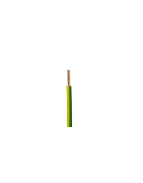 Καλώδιο μονοπολικό NYA H07V-U PVC 1,5mm² Πρασινοκίτρινο