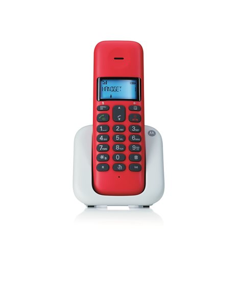 Ασύρματο τηλέφωνο DECT/GAP 50μνήμες ECO Κόκκινο Caller ID