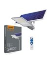 Φωτιστικό Δρόμου LED Ηλιακό 100W 5000K με Ηλιακό Πάνελ και Χειριστήριο Γκρι IP65